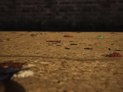 Sidewalk Trash - Cigarettes Masks Gum Cans Low-poly 3D model