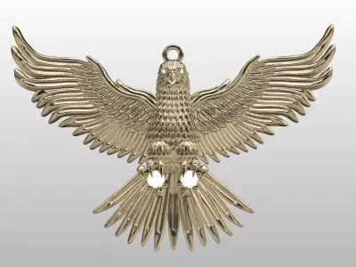 eagle necklace 3D model