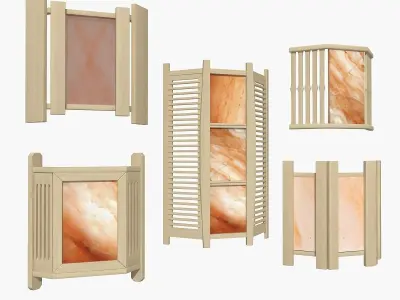 Sauna Light Set 02 3D model