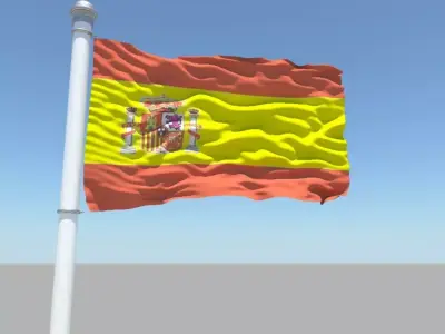 Spain flag 3D model