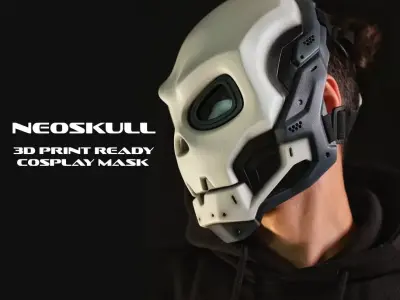 NEO SKULL - cosplay mask - digital STL file for 3D-Pprinting 3D print model