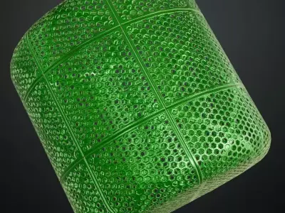 Green Metal Grill Transparent PBR Seamless Texture