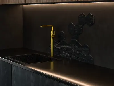 Kitchen 001 with GE cafe appliance 3D model