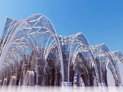 Futuristic Interior Scene 1 3D model