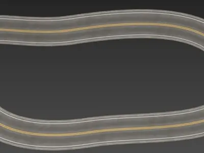 roads and racetrack for free-offer 3D model