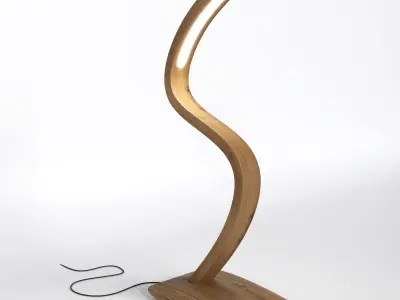 Big wood lamp 3D model