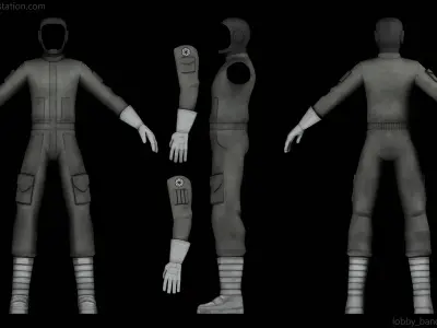 ATAT Pilot Low-poly 3D model