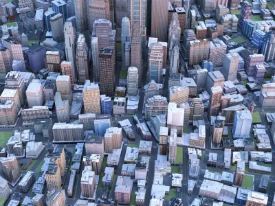 City 44 Low-poly 3D model