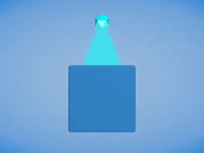 Cube Pyramid Low-poly 3D model