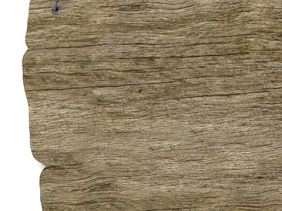 Hanging old wood board 3D model