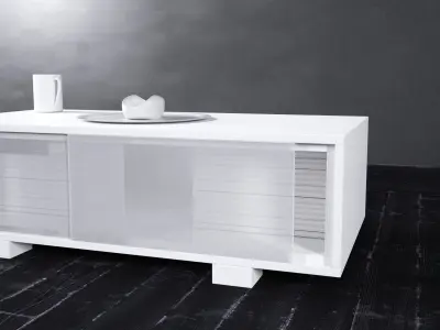 Table - Interior Living Room Furniture 08 Low-poly 3D model