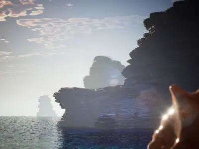 Beach Cliffs 41 Assets Low-poly 3D model