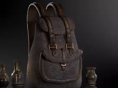 Ravan Backpack Low-poly 3D model