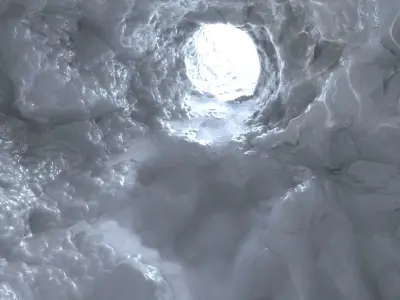 Frozen Ice Cave 4 3D model