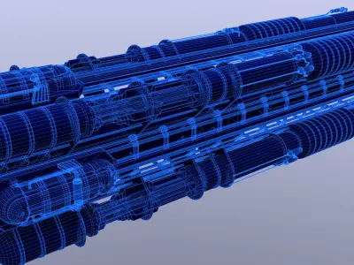 Futuristic Sci-Fi Zeneth Station 3D model