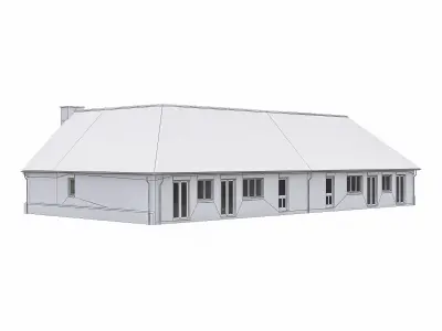 Neighborhood Houses P08 Low-poly 3D model