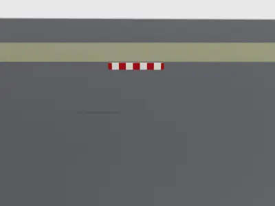 Construction Barrier Version 1 600-30 100x800mm Low-poly 3D model