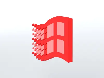 Windows 95 Logo v1 003 Free low-poly 3D model