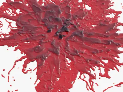 Swirly Blood Splatter Vol2 5 3D model