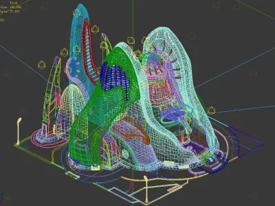 Different dimension world - guard training ground 03 3D model