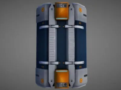 Sci Fi Container 01 Low-poly 3D model