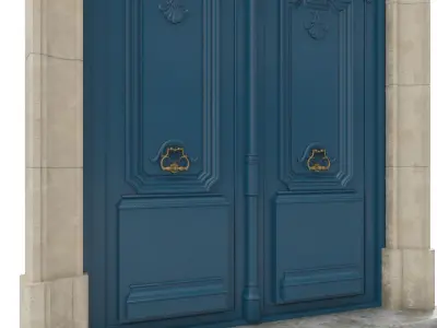 Entrance classic door 24 3D model