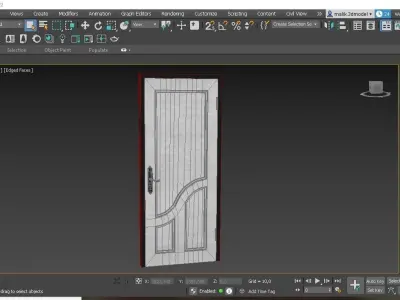 Door white Low-poly 3D model