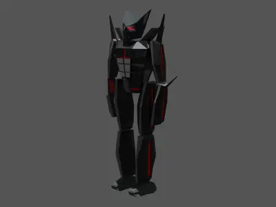 MechaMinx robot Low-poly 3D model