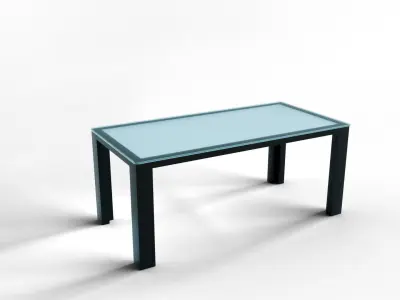 Glass Table Free 3D model purchase