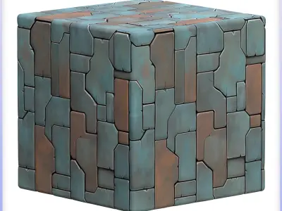 Stylized Metal Panels Seamless Texture Texture get