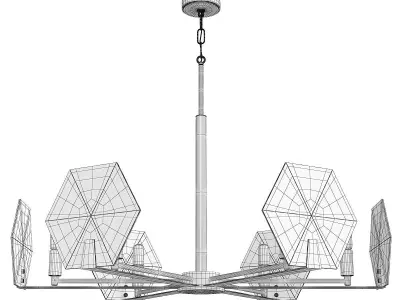 Rae Collection 6 Light Chandelier Low-poly 3D model