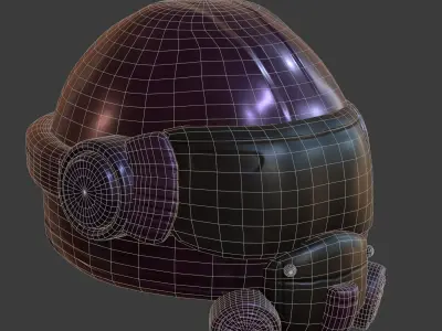 Helmet scifi military futuristic technology cyborg  Low-poly 3D model buy