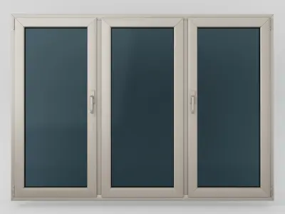 Plastic casement window 05 3D model