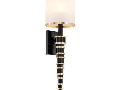 Sloane 1 gold wall sconce with shade 3D model