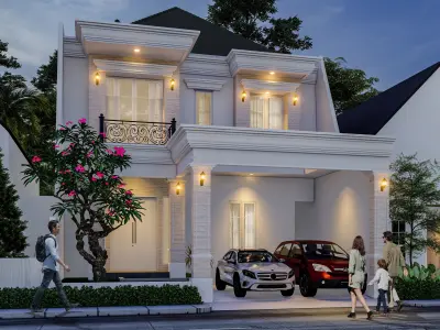 Scene lumion 10 classic design facade and 3d exterior model 3D model