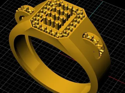 Diamond Ring for Women 3D print model 23