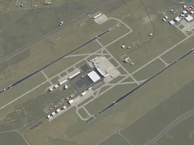 Jackson - Medgar Wiley Evers Airport - JAN Low-poly 3D model