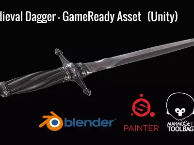 Medieval Dagger - GameReady Model - Unity Low-poly 3D model