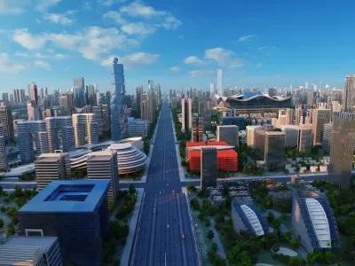 Chengdu City China 3D model