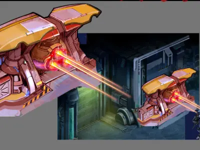 Wall Fortress - Flame Type 08 3D model