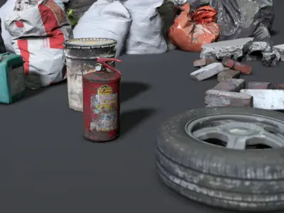 Construction waste 2022 Low-poly 3D model