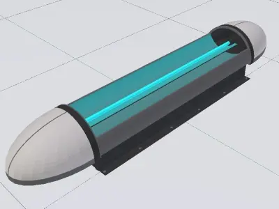 Sci-Fi Bridge Low-poly 3D model