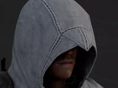 Altair 3D Model Assassins Creed Rigged PBR Blender FBX OBJ Low-poly 3D model
