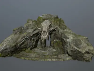 Skull Gate 6 Low-poly 3D model