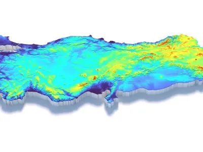 Turkey Terrain Country 3D model