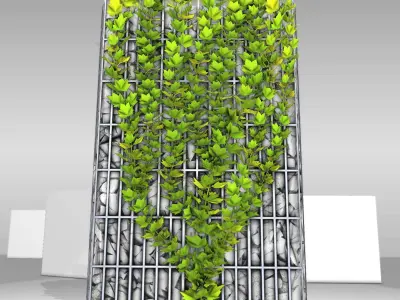 Vines and Gabion Version 3 Low-poly 3D model