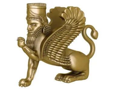 Assyrian door guard new metha 3D print model