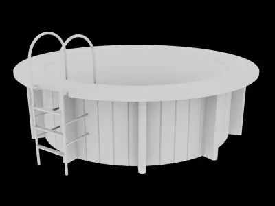 Swimming pool Low-poly 3D model