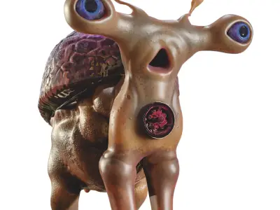 sci-fi Animals Low-poly 3D model