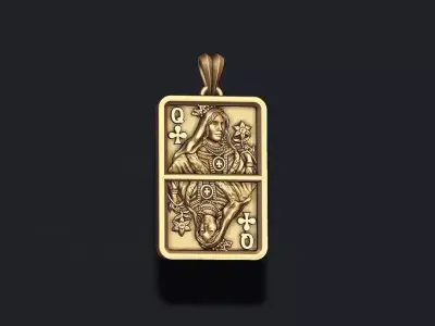 playing cards Queen pendant light pack set